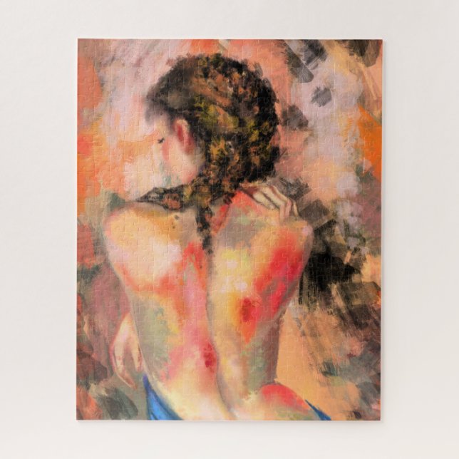Puzzle Hot Lady - Abstract Woman Body Original Painting  (Vertical)