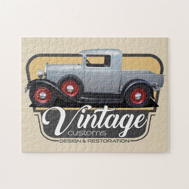 Puzzle Hot rod fait sur commande vintage (Horizontal)
