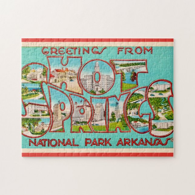 Puzzle Hot Springs Arkansas 11x14 (Horizontal)