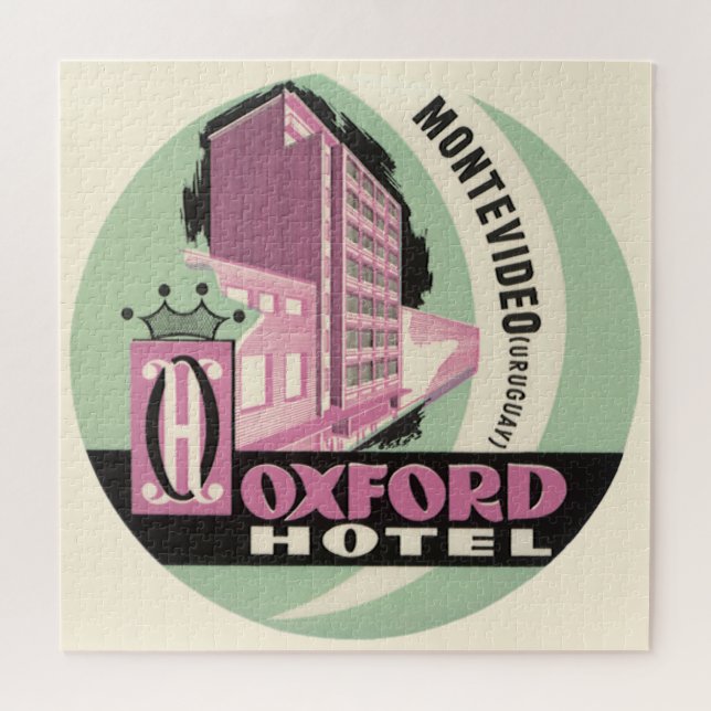 Puzzle Hôtel Oxford, Montevideo, Uruguay, Voyage Rétro (Horizontal)