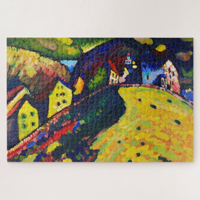 Puzzle Houses at Murnau, Wassily Kandinsky (Horizontal)