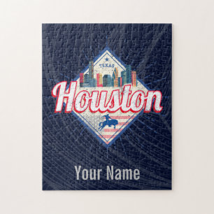 Puzzle Houston Skyline Texas États-Unis Vintage USA