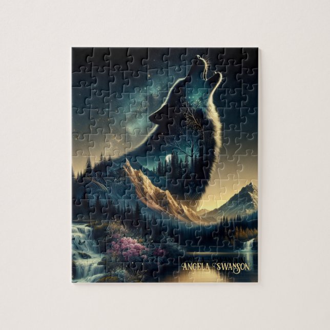 Puzzle Howling Wolf (Vertical)