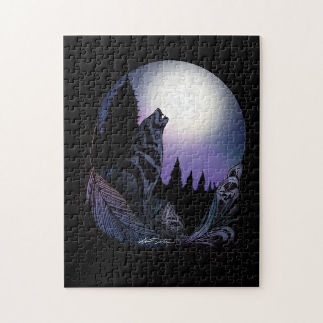 Puzzle Howling Wolf (Vertical)