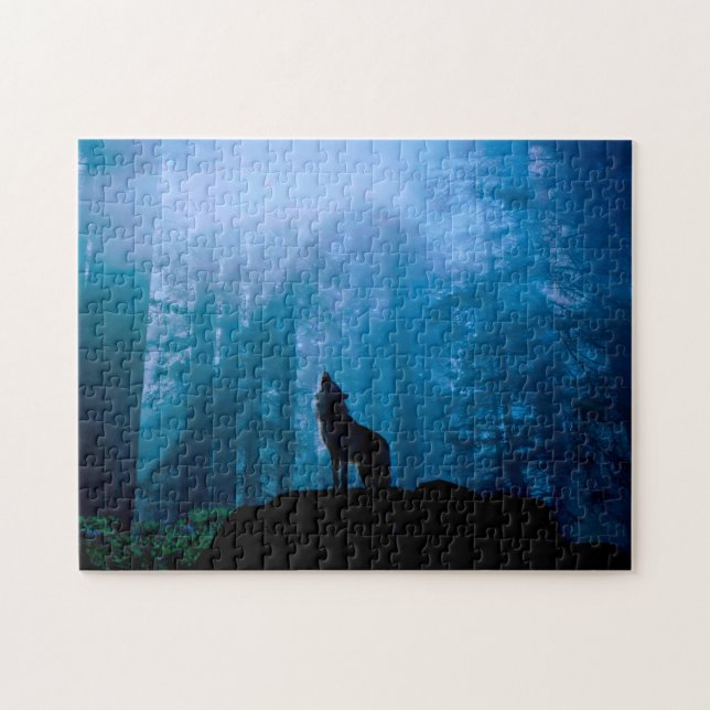 Puzzle Howling Wolf en nature (Horizontal)