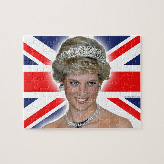Puzzle HRH Princess Diana Union Jack (Horizontal)