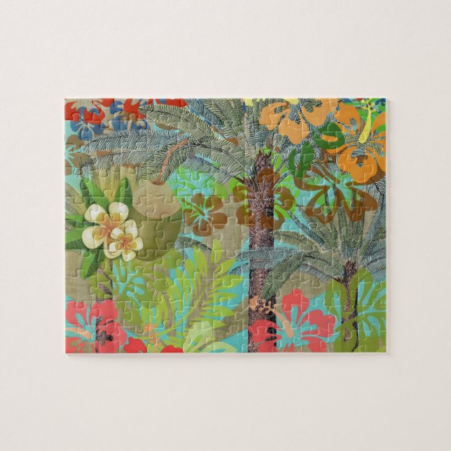 Puzzle Hula Vintage Floral Graphisme Floral Hawaii (Horizontal)