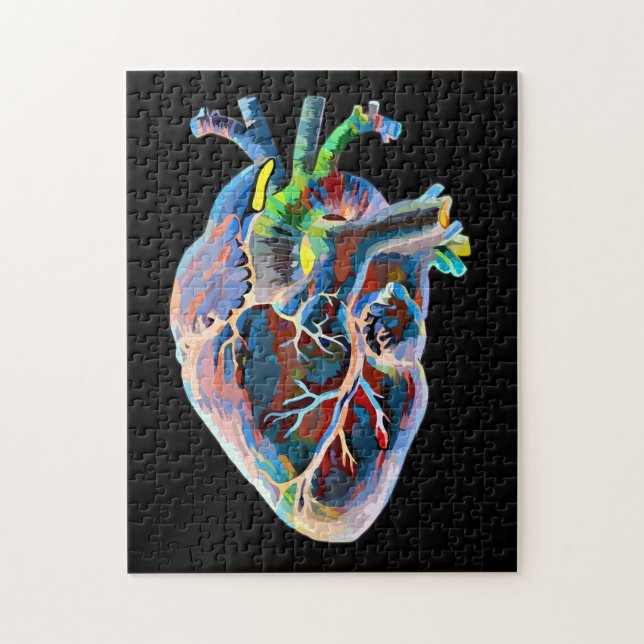 Puzzle Human Anatomy biology Heart Original Abstract Art (Vertical)
