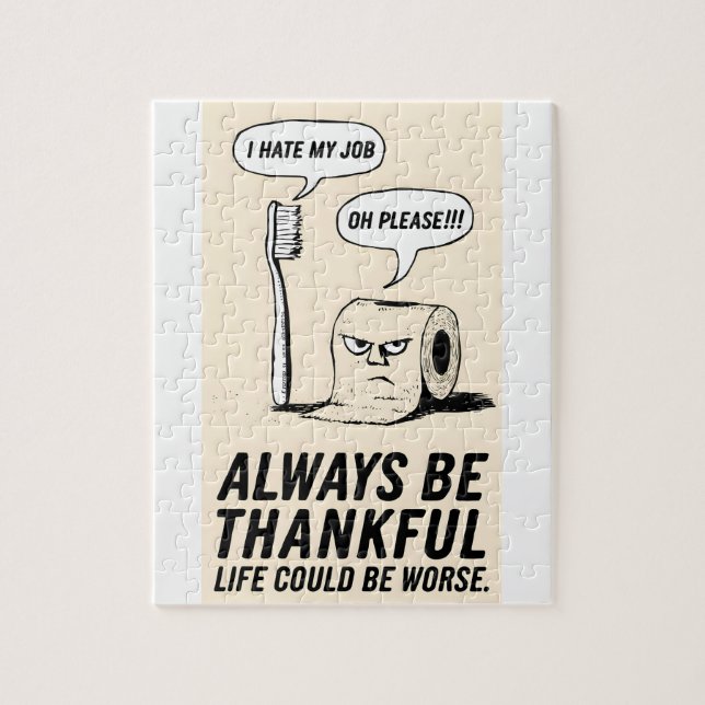 Puzzle Humour de bureau amusant : Toothbrush & Toilet Pap (Vertical)