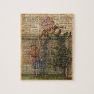 Puzzle Humpty Dumpty et illustration de livre vintage