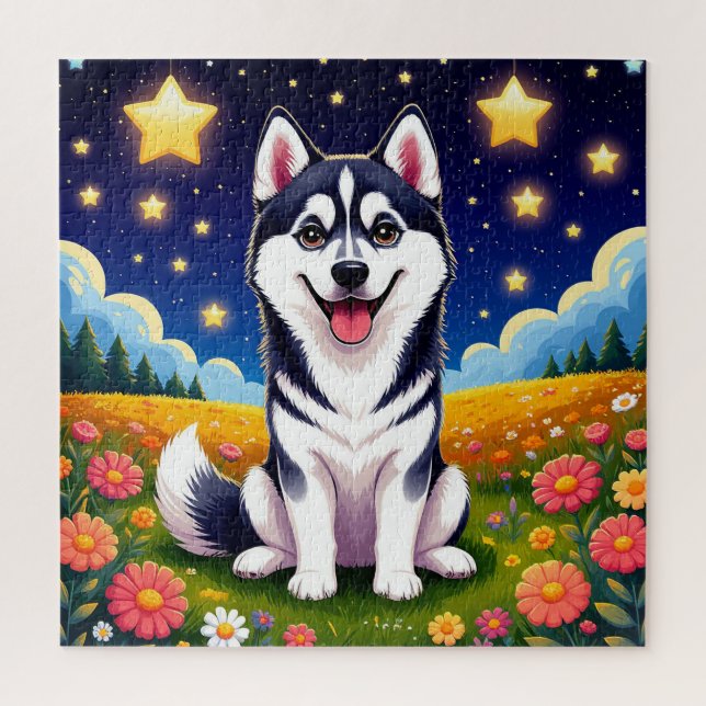 Puzzle Husky sibérien joueur (Vertical)