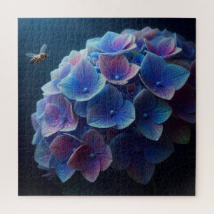 Puzzle Hydrangeas Floral Purple et Bleu
