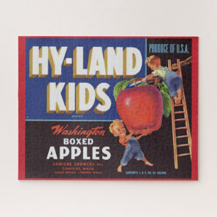 Puzzle Hyland Kids Washington Apples étiquette des années