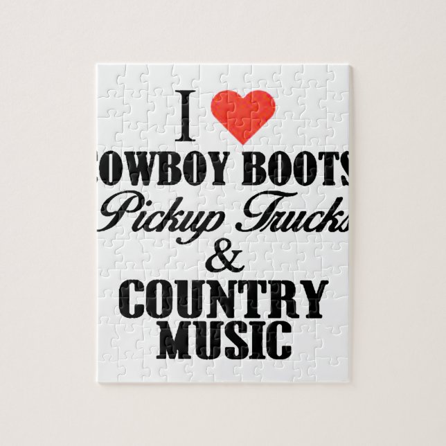 Puzzle i coeur cowboy bottes b (Vertical)