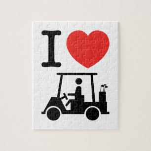Puzzle I Heart (Love) Golf Cart