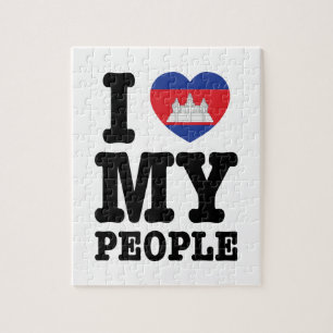 Puzzle I Heart (Love) My Khmer People