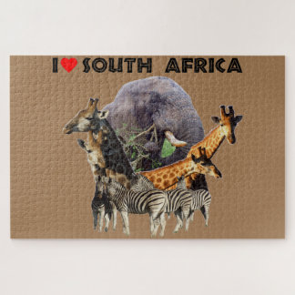 Puzzle I Heart South Africa Wildlife Collage