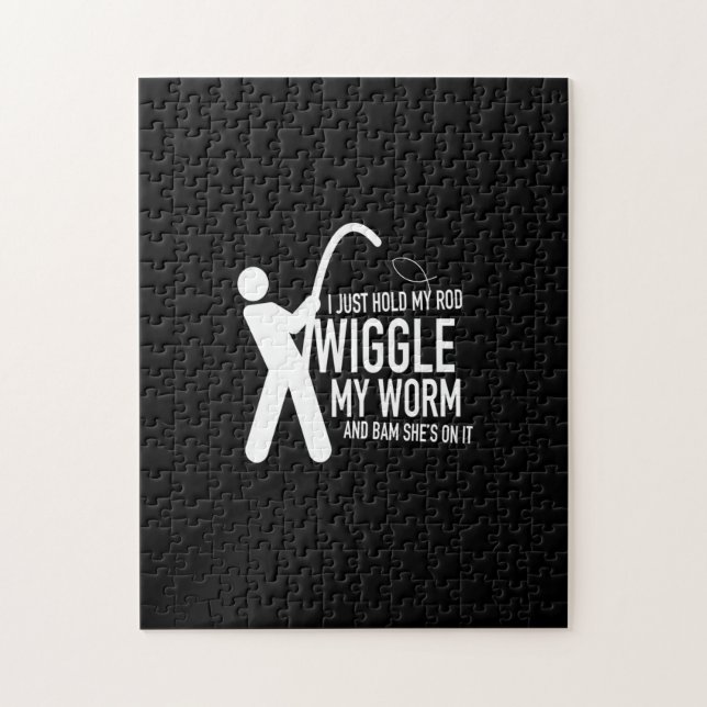 Puzzle i just hold my rod wiggle my worm and bam she's on (Vertical)