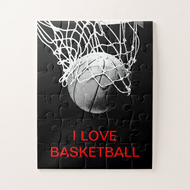 Puzzle I Love Basketball (Vertical)
