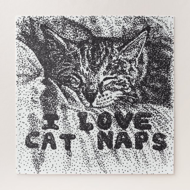 Puzzle I Love Cat Naps, chat dort (Vertical)