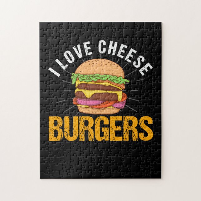 Puzzle I Love Cheese Burgers, Hamburger (Vertical)