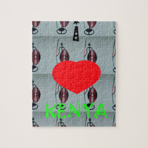 Puzzle I Love Kenya Art Print