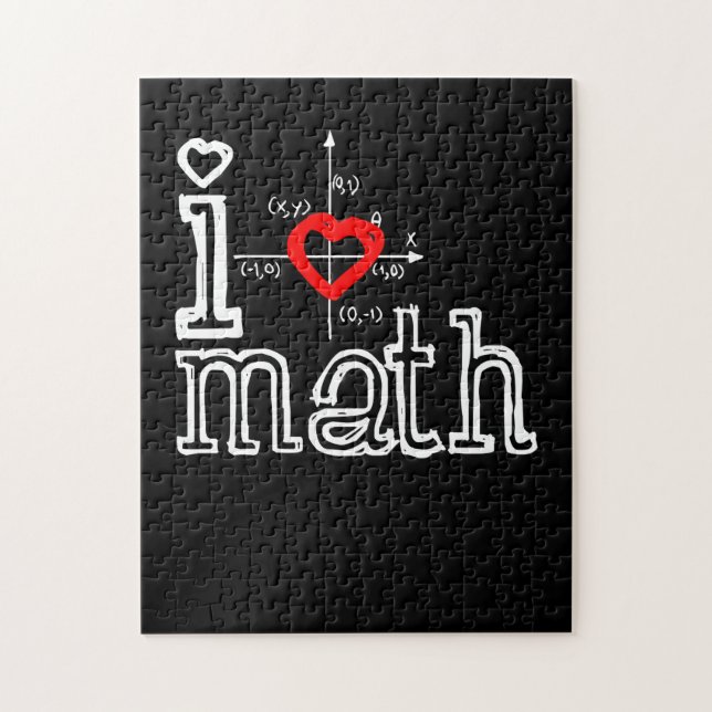 Puzzle I Love Math I Heart Math Mathématiques (Vertical)