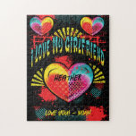 Puzzle I Love My Girlfriend Graffiti Nom personnalisé<br><div class="desc">Cool I Love My Girlfriend Graffiti Custom Name est le cadeau parfait pour montrer que vous vous souciez. Un graffiti moderne au coeur et au nom. Faites une déclaration audacieuse et colorée. Ajoutez votre propre message. Coeurs d'amour colorés et design de rue.</div>