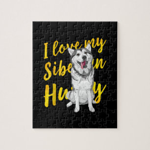 Puzzle I Love My Siberian Husky Dog Lover