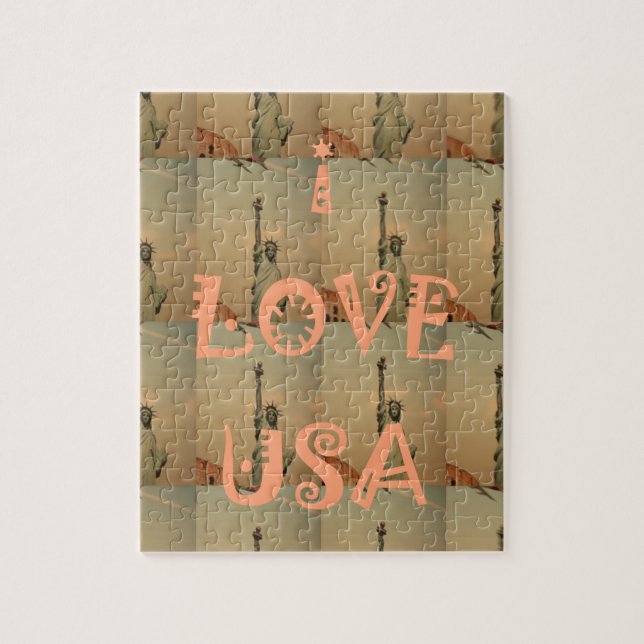 Puzzle I Love USA (Vertical)