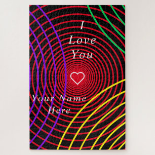 Puzzle I Love You - Coloured Love Circles - Ajouter Votre