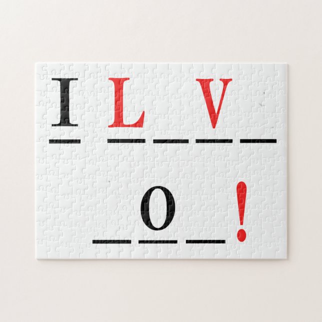 Puzzle I Love You-Hangman Style par Shirley Taylor (Horizontal)