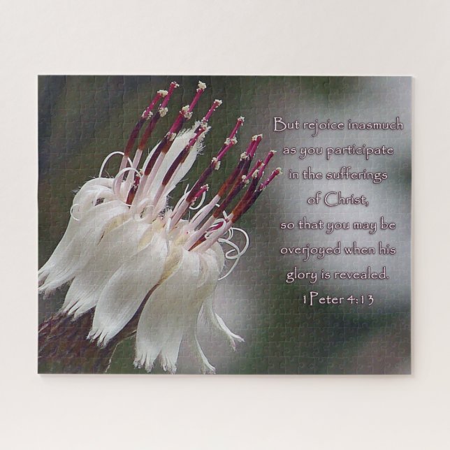 Puzzle I Pierre 4:13 Inspirationnel Floral (Horizontal)