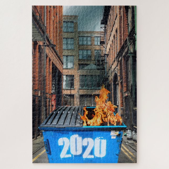 Puzzle I Survived 2020 Dumpster Fire Commemorative Gift (Vertical)