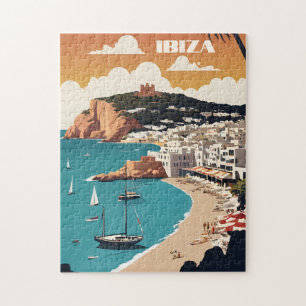 Puzzle Ibiza, Espagne Affiche de voyage