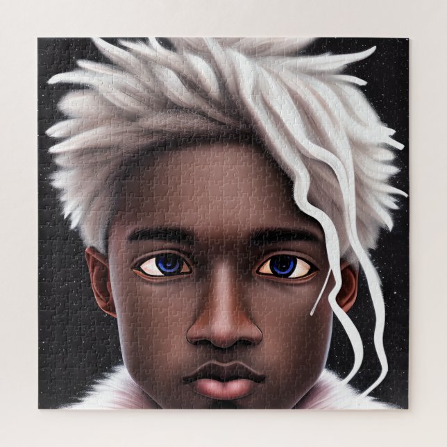 Puzzle Ice Prince Melanin Black Boy Magic Bruh Winter Bro (Vertical)