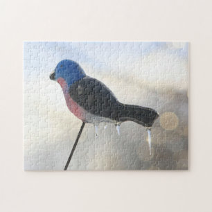 Puzzle Icicles Sur Ornement De Pelouse Oiseau Tempête D'H