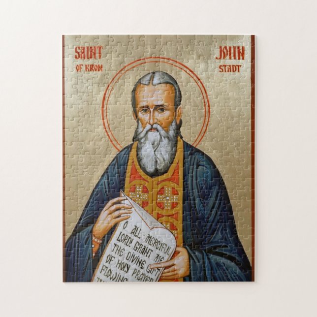 Puzzle Icône chrétienne orthodoxe de St. John Kronstadt (Vertical)