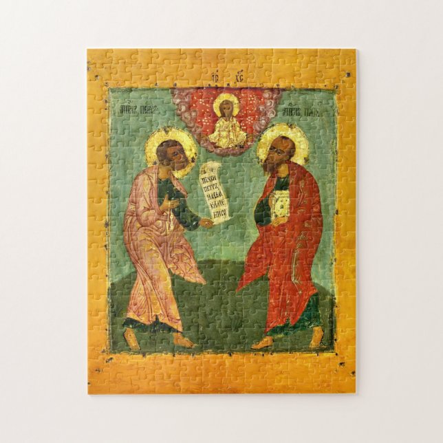 Puzzle Icône chrétienne orthodoxe des saints Pierre et Pa (Vertical)