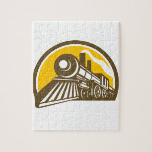 Puzzle Icône de train de locomotive à vapeur