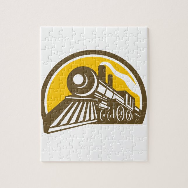 Puzzle Icône de train de locomotive à vapeur (Vertical)