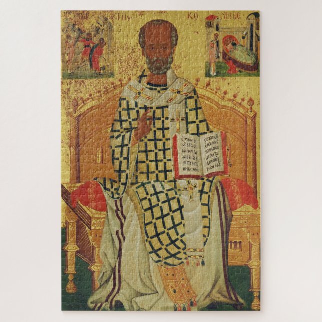 Puzzle Icône orthodoxe byzantine de saint Nicolas de Myre (Vertical)