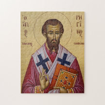 Icône orthodoxe chrétienne de St. Reginos de Skope
