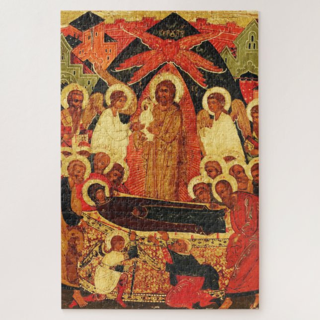 Puzzle Icône orthodoxe de la Dormition de la Mère de Dieu (Vertical)