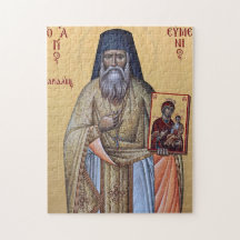 Icône orthodoxe de St. Evmenios Saridakis le Nouve