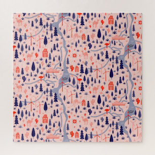 Puzzle Icônes australiennes, motif décoratif sans soudure