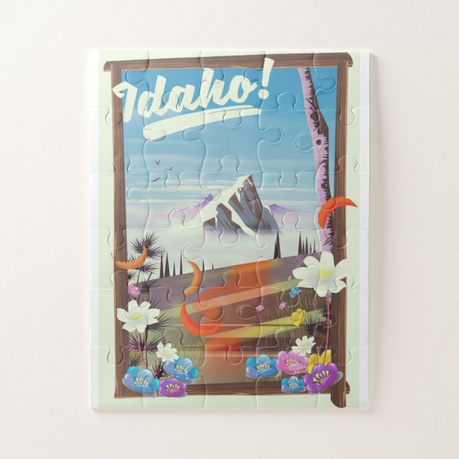 Puzzle Idaho ! poster de voyage paysager (Vertical)
