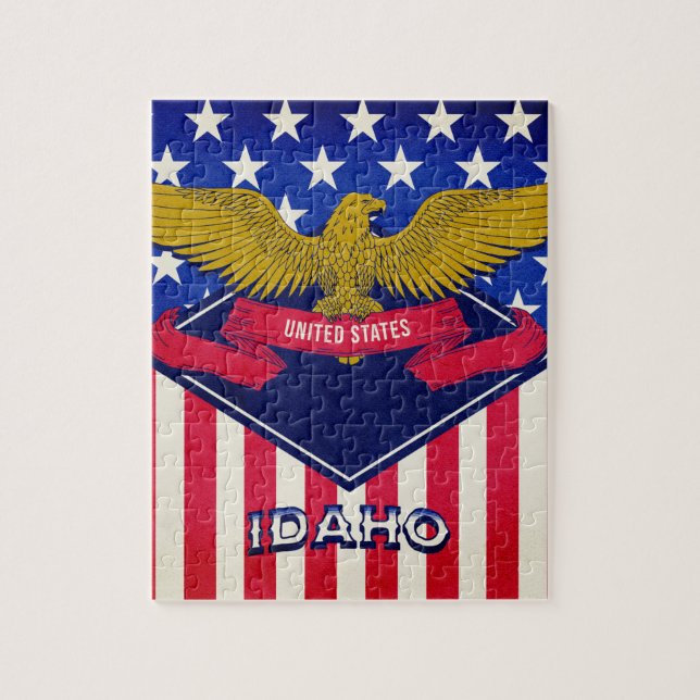 Puzzle Idaho USA Flag   (Vertical)