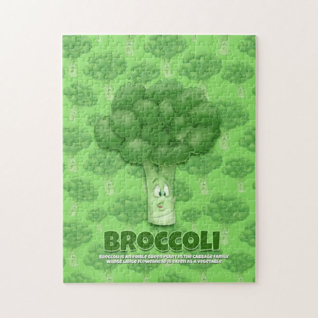Puzzle idiot de bande dessinée de brocoli (Vertical)