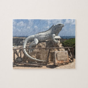 Puzzle Iguana Sculpture Isla Mujeres, Mexique Jigsaw Puzz